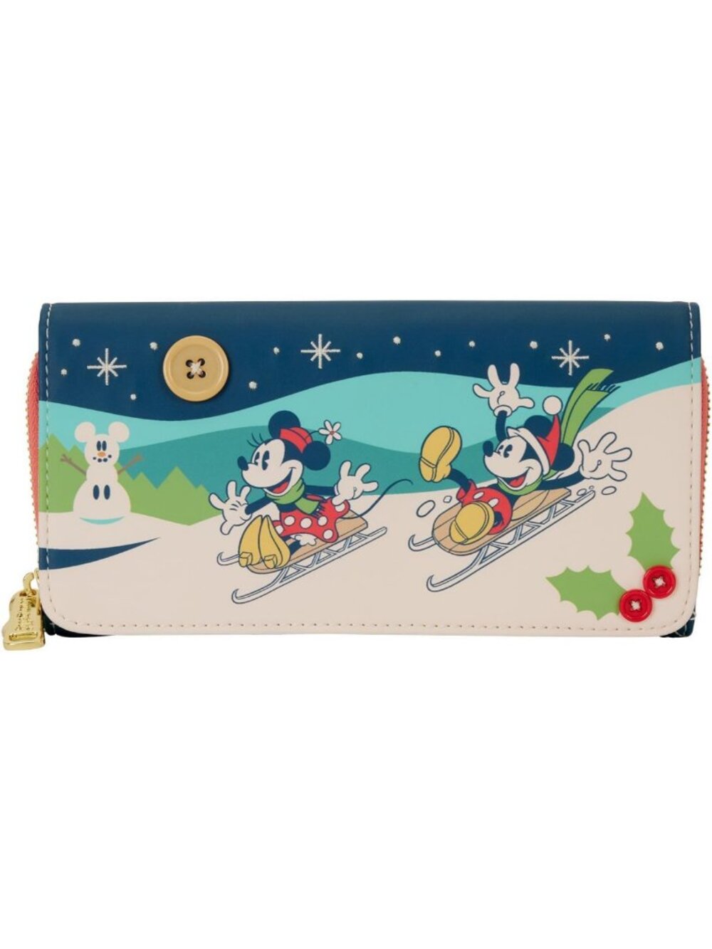 Mickey & Minnie Holiday Flap Wallet | Cute Disney Lounge Accessory for Fans